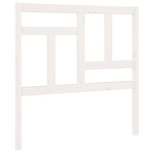 vidaXL Posteljno vzglavje belo 95,5x4x100 cm trdna borovina