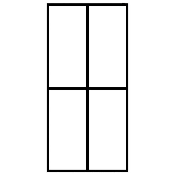 vidaXL Steklena pregrada za tuš mlečno kaljeno steklo 100x195 cm
