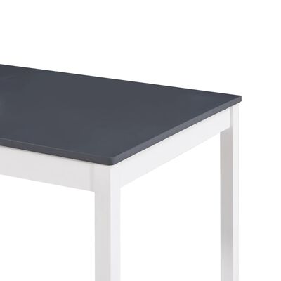 vidaXL Jedilna miza bela in siva 180x90x73 cm borovina
