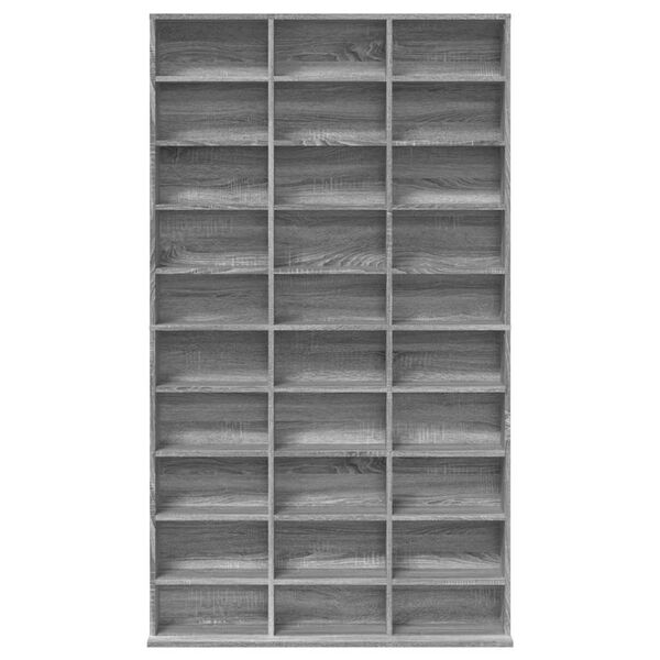 vidaXL Omarica za CD plo&scaron;če siva sonoma 102x23x177,5 cm konstr. les