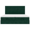 vidaXL Otomanski posteljni okvir z vzmetnicami zelen 180x200cm žamet