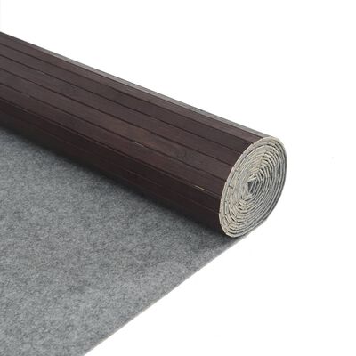 vidaXL Preproga pravokotna temno rjava 80x300 cm bambus