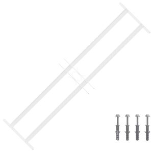vidaXL Varnostna re&scaron;etka za okna z 2 prečkami 3 pcs 63-114 cm