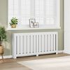 vidaXL Pokrov za radiator bel 175x20x82 cm inženirski les