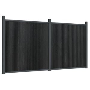vidaXL Ograjni panel siv 353x186 cm WPC