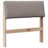 vidaXL Tapecirano vzglavje Taupe 75 cm Masivno borovo les