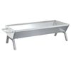 vidaXL Pladenj za žar srebrn 118x42x30,5 cm nerjaveče jeklo