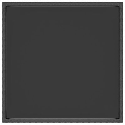 vidaXL Vrtna miza črna 90x90x75 cm poli ratan
