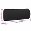 vidaXL Vzglavnik za ležalnik črn 40x7,5x15 cm iz tekstila