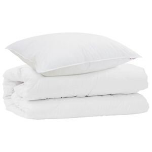 vidaXL Komplet odej z blazino 2 pcs Bela Mikrofibra