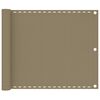 vidaXL Balkonsko platno taupe 75x300 cm HDPE