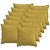 vidaXL Blazina 12 kos HOUTEN Svetlo zelena 40 x 40 cm Lažni lanu