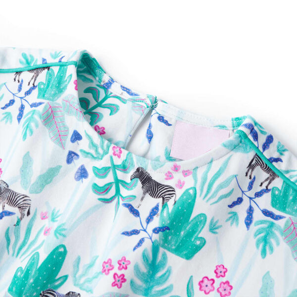 Otroška obleka bež in temno mint 92