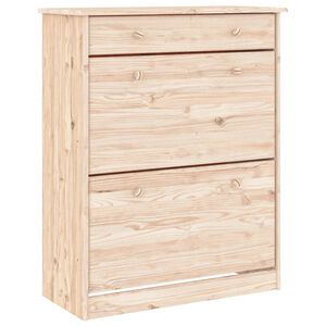 vidaXL Omara za čevlje ALTA 77x35x96 cm trdna borovina