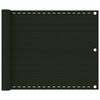 vidaXL Balkonsko platno temno zeleno 75x400 cm HDPE