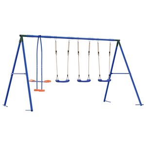 vidaXL Zunanji swing komplet večbarvno Jeklo in PE