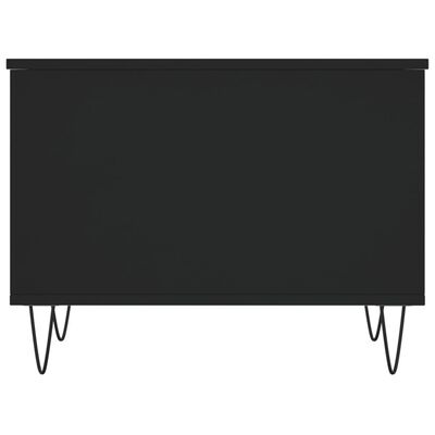 vidaXL Klubska mizica črna 60x44,5x45 cm inženirski les