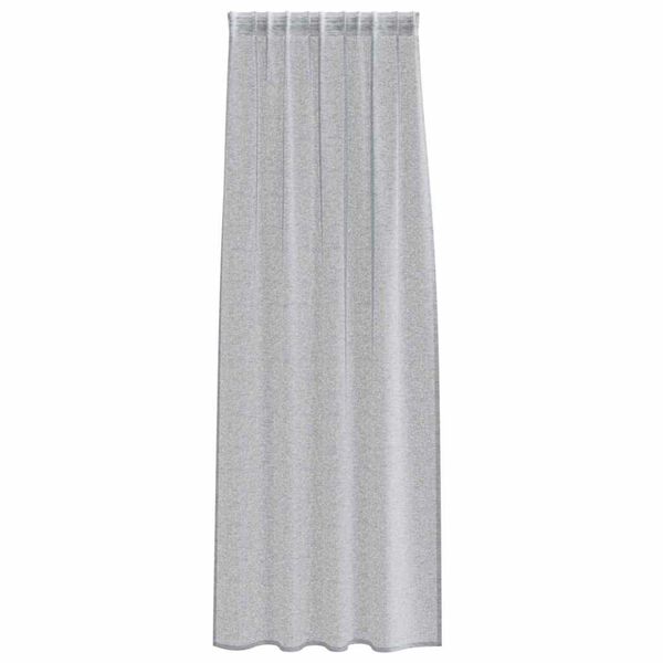 vidaXL Voile zavesa z zavesami 2 pcs Temno siva 260 x 140 cm Poliester