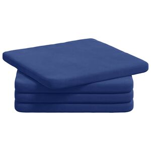 vidaXL Sedežne blazine 4 kos Žamet Policijska modra 40 x 40 x 3 cm