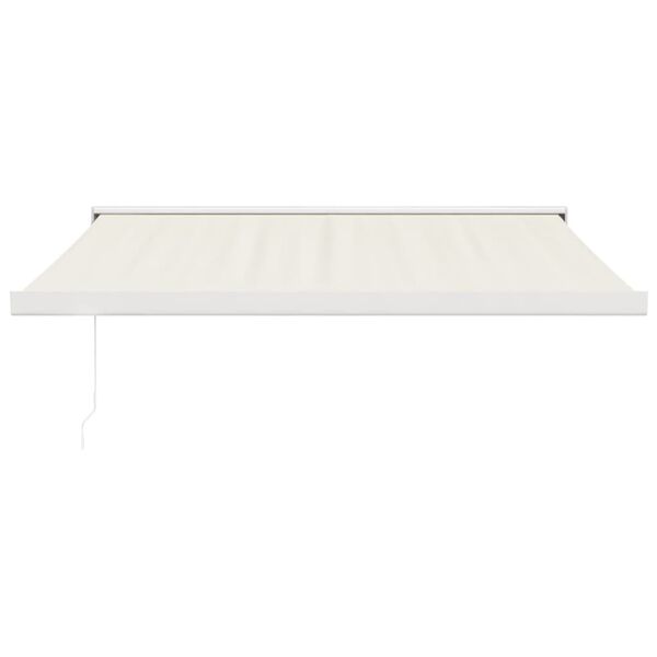 vidaXL Zložljiva tenda krem 3,5x2,5 m blago in aluminij