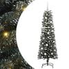 vidaXL Umestno božično drevo Zelena 120 cm PVC, plastika in jeklo