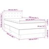 vidaXL Box spring postelja z vzmetnico krem 100x200 cm umetno usnje
