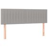 vidaXL Box spring postelja z vzmetnico svetlo siva 140x200 cm blago