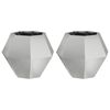 vidaXL Cvetlično korito 2 pcs srebrna 50 x 50 x 40 cm Cinkana jeklena