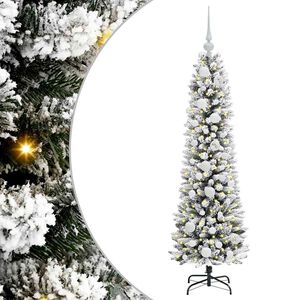 vidaXL Umestno božično drevo Bela 120 cm PVC, kovina in plastika