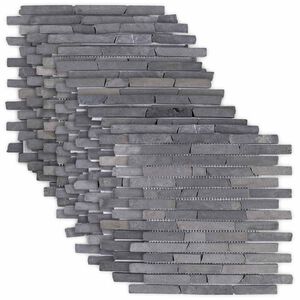 vidaXL Mozaik plo&scaron;čice Siva 30 x 30 cm Marmor