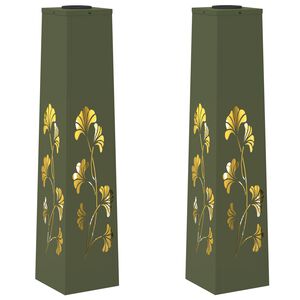 vidaXL Solarno LED svetilo za pot 2 kos Toplo bela 18 x 18 x 80 cm