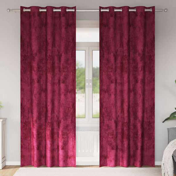 vidaXL Velvete zavese z zavesami 2 pcs vinsko rdeča 245 x 140 cm Žamet