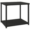 vidaXL Stranska mizica črna 55x45x49 cm poli ratan