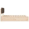 vidaXL Posteljni okvir z oblazinjenim vzglavjem Taupe 120 x 200 cm