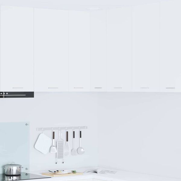 vidaXL Viseča omarica Bela 57 x 57 x 80 cm Konstruiran les