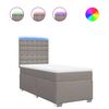 vidaXL Box spring postelja z vzmetnico taupe 100x200 cm blago