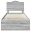 vidaXL Konstrukcija postelje z vzglavjem Siva Sonoma 100 x 200 cm