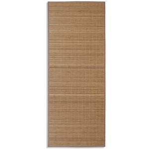 Pravokotna preproga iz rjavega bambusa 80x200 cm