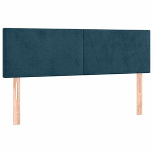 vidaXL Posteljno vzglavje temno modra 144x5x78/88 cm žamet
