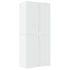 vidaXL Visoka omara bela 80x42,5x185 cm inženirski les