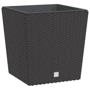 vidaXL Korito z odstranljivo notranjostjo rjavo 21 / 32 L PP ratan