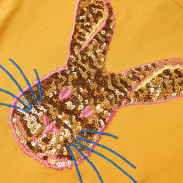 Otro&scaron;ka majica z dolgimi rokavi oker 140