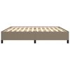 vidaXL Posteljni okvir brez vzmetnice taupe 200x200 cm blago