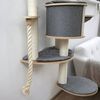 415628 Kerbl Wall-Mounted Cat Tree "Dolomit Tofana Pro" Grey 117 cm 81542