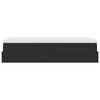vidaXL Otomanski posteljni okvir z vzmetnico črn 80x200 cm um. usnje