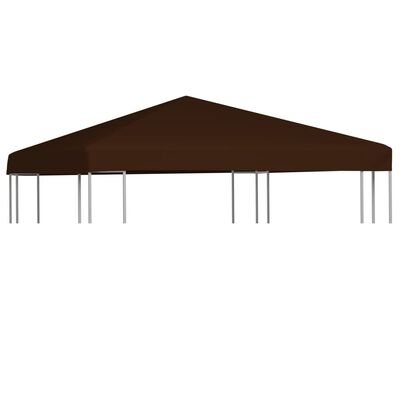 vidaXL Streha za paviljon 310 g/m² 3x3 m rjava