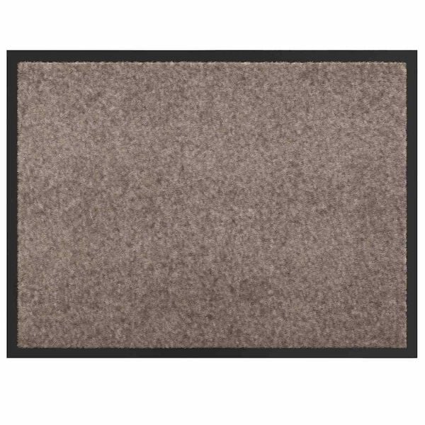 vidaXL Doormat Bež 60 x 40 x 1.2 cm Teddy tkanina