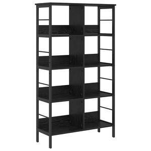 vidaXL Knjižna polica Črna Orehovina 82 x 32 x 144,5 cm