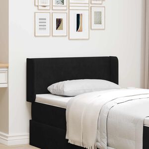 vidaXL U&scaron;esni vzglavnik Črna 40,5 x 40,5 x 4 cm Žamet