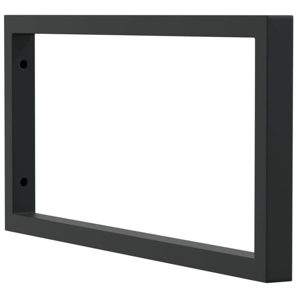 vidaXL Nosilci polic za umivalnik 2 kosa črni pravokotni jeklo